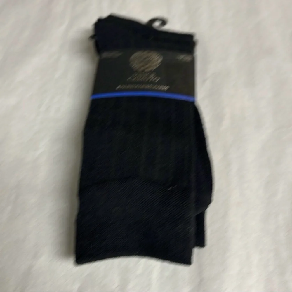 New Vince Camuto Socks 3 Pair Men’s Black Ribbed Dress Socks Business Casual - Picture 2 of 12